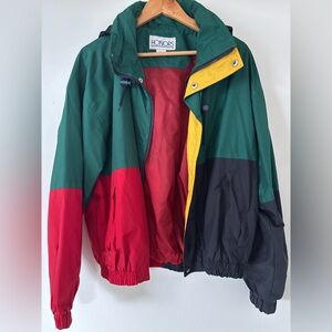 Vintage Colorblock Windbreaker Jacket